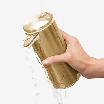 simplehuman 9 oz. Touch-Free Rechargeable Sensor Liquid Soap Pump Dispenser, Brass Stainless Steel