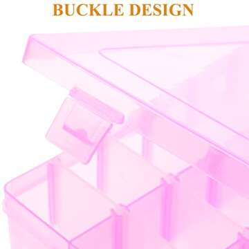 FRCOLOR Adjustable Jewelry Storage Organizer with 36 Clear Grids