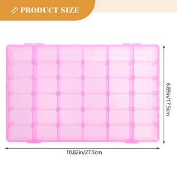 Adjustable 36 Grids Jewelry Storage Box Organizer - Pink