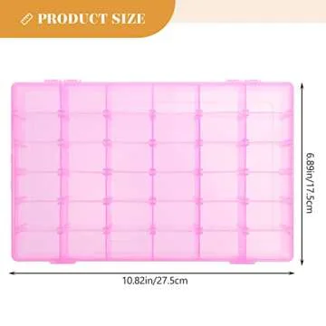 Adjustable 36 Grids Jewelry Storage Box Organizer - Pink