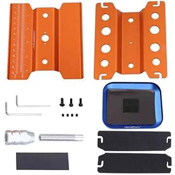 Hobbypark Aluminum RC Car Work Stand Repair Workstation 360 Degree Rotation Lift Or Lower w/Screw Tray for 1/10 1/12 1/16 Scale Cars Trucks Buggies