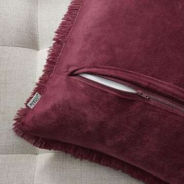 NordECO HOME Luxury Faux Fur Cushion Cover 20x20"