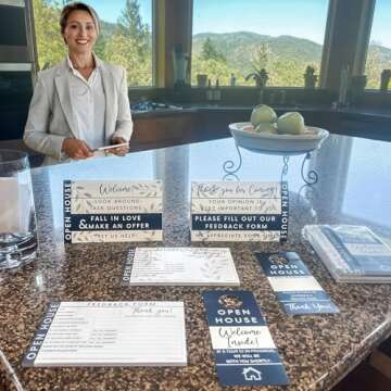 Open House Supplies. Real Estate Sign in Book Guest Registry Notepad for Collecting Realtor Leads & ...