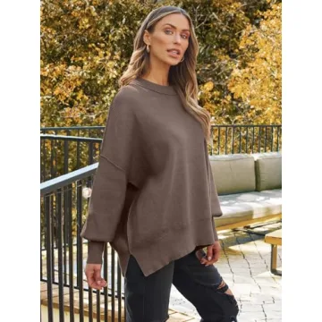 LILLUSORY Women's Oversized Batwing Sweater for Fall