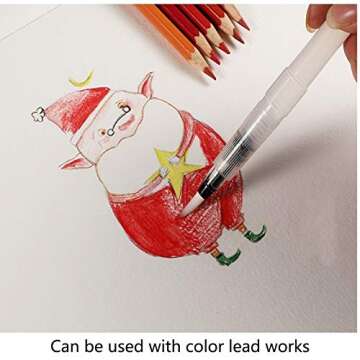 MAIYUE 12 PCS Watercolour Brush Pens, Refillable Water Brush Pens Water Brush Pens for Watercolor Painting with Assorted Tips Ink and Water Brush Pens for Paints, Artists, Painting, Calligraphy