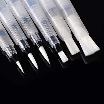 MAIYUE 12 PCS Watercolour Brush Pens, Refillable Water Brush Pens Water Brush Pens for Watercolor Painting with Assorted Tips Ink and Water Brush Pens for Paints, Artists, Painting, Calligraphy