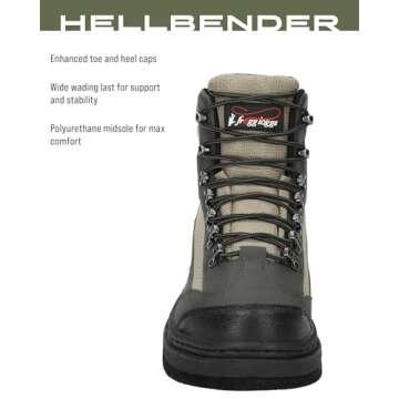 FROGG TOGGS Men's Hellbender Wading Boots for Fishing
