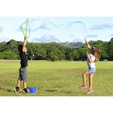 WOWMAZING Giant Bubble Wands Kit, Outdoor Toy for Kids