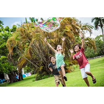 WOWMAZING Giant Bubble Wands Kit, Outdoor Toy for Kids