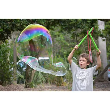 WOWMAZING Giant Bubble Wands Kit, Outdoor Toy for Kids