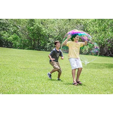 WOWMAZING Giant Bubble Wands Kit, Outdoor Toy for Kids