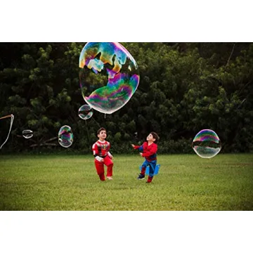 WOWMAZING Giant Bubble Wands Kit, Outdoor Toy for Kids