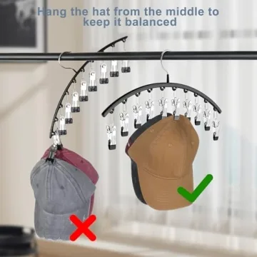 Yecuip Hat Hangers for Closet - Durable Cap Organizer Racks
