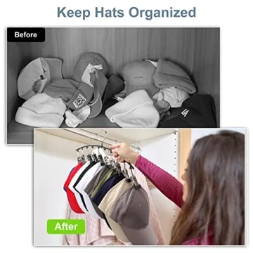 Yecuip Hat Hangers for Closet - Durable Cap Organizer Racks