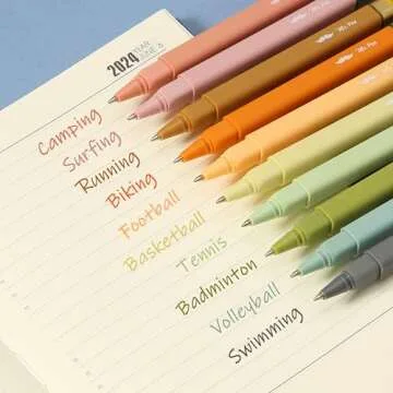 Mr. Pen Aesthetic Pens, 10 Pack, Vibrant Colors for Creative Writing