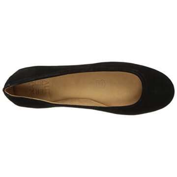 Naturalizer Women's Brittany Ballet Flat, Black, 10 W US