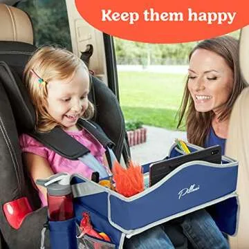 PILLANI Kids Travel Tray for Car - Car Seat Tray for Kids Travel, Car Trays for Kids Roadtrip Essent...