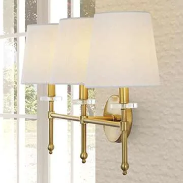 JONATHAN Y JYL9921A Olivia 23" 3-Light Modern Midcentury Iron LED Vanity Contemporary French Country Bathroom Hallway Living Room Bedroom Mirror Cabinet, Brass Gold