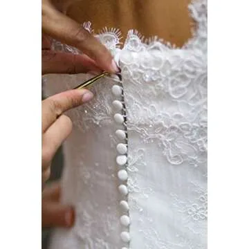 Nakpunar Crochet Button Hook Tool for Bridal Buttoning