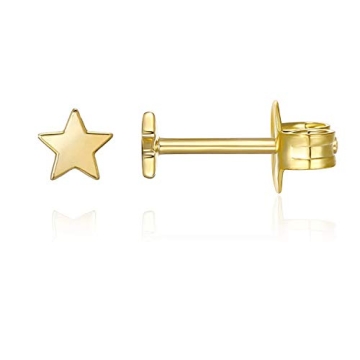PAVOI 14K Gold Plated Star Stud Earrings in Yellow