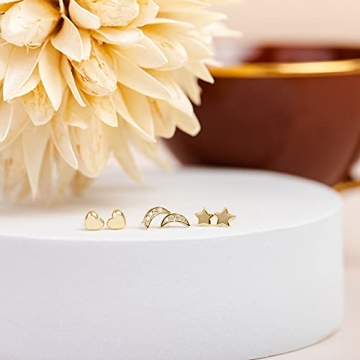 PAVOI 14K Gold Plated Star Stud Earrings in Yellow