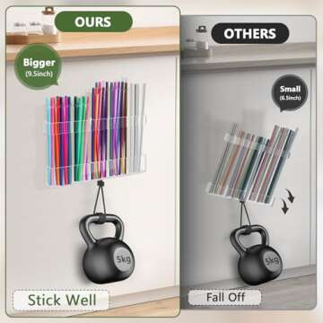 9.5" Large Acrylic Straw Holder for Kitchen Storage