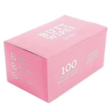 BLUE PANDA Aloe Vera Flushable Travel Wipes 100 Pack