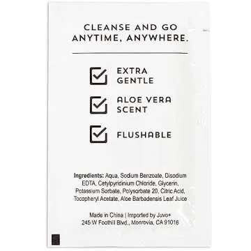 BLUE PANDA Aloe Vera Flushable Travel Wipes 100 Pack