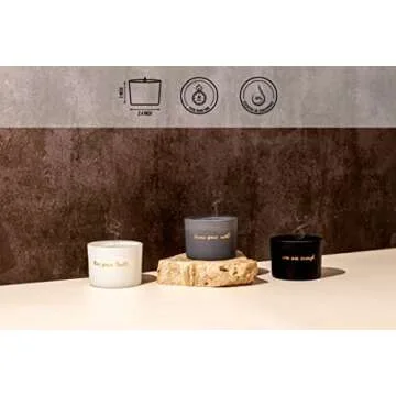 Janos Fernando Aromatherapy Candle Gift Set - Soy Scented Candles with Essential Oils -Motivational Words, Ideal for Relaxation