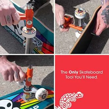 Reflex Skate Tool - Multi-Function Portable Tool Accessory for a Skateboard, Longboard, and Roller Skates