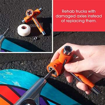 Reflex Skate Tool - Multi-Function Portable Tool Accessory for a Skateboard, Longboard, and Roller Skates