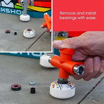 Reflex Skate Tool - Multi-Function Portable Tool Accessory for a Skateboard, Longboard, and Roller Skates