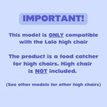 CATCHY - Food Catcher - Compatible with Lalo The Chair High Chair - Highchair Sold Separately - Baby...