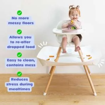 CATCHY - Food Catcher - Compatible with Lalo The Chair High Chair - Highchair Sold Separately - Baby & Toddler Food & Mess Catcher - Under High Chair Accessory - Baby Feeding Essentials