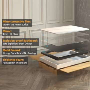 Black Metal Framed Bathroom Mirror for Wall, 24x32 Inch Rounded Rectangle Mirror, Farmhouse Vanity Mirror with Tempered Glass, Anti-Rust, Modern Decor, Horizontally or Vertically Hanging (Matte Black)