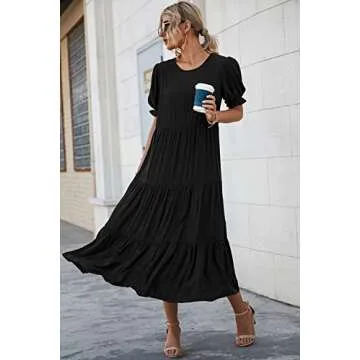 Bohemian Floral Midi Dress for Summer Chic Style