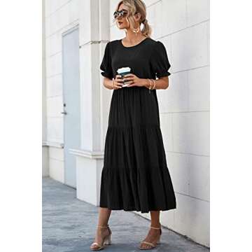 Bohemian Floral Midi Dress for Summer Chic Style