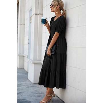 Bohemian Floral Midi Dress for Summer Chic Style