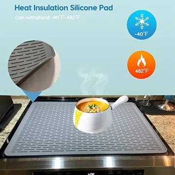 Silicone Stove Top Cover & Mat - Gray 27.75"x19.75"