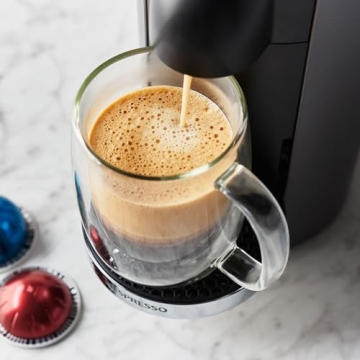 Nespresso VertuoPlus Deluxe Coffee and Espresso Machine Bundle with Aeroccino Milk Frother by De'Longhi, Black