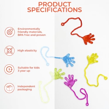 MARWILLS 20 Pcs Sticky Hands for Kids Fun and Favors