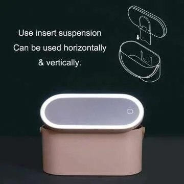 Luckystar Pink LED Makeup Organizer Box