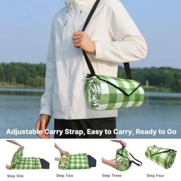 TigeJoy Extra Large Waterproof Picnic Blanket for Outdoors