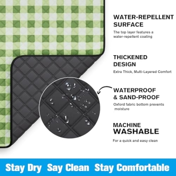 TigeJoy Extra Large Waterproof Picnic Blanket for Outdoors