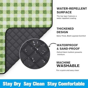 TigeJoy Extra Large Waterproof Picnic Blanket for Outdoors