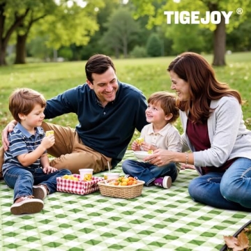 TigeJoy Extra Large Waterproof Picnic Blanket for Outdoors