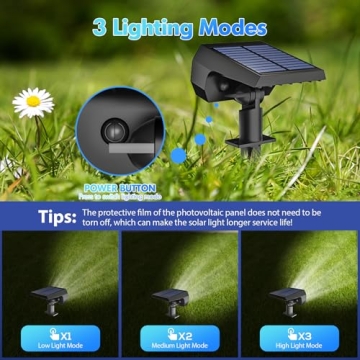 Solar Powered Outdoor Lights - Waterproof 4 Pack