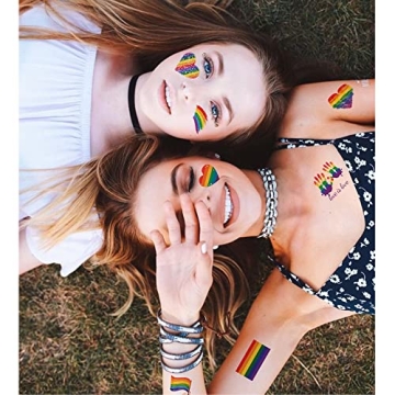 Hohamn Rainbow Temporary Tattoos for Fun Pride Celebrations