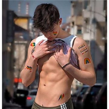 Hohamn Rainbow Temporary Tattoos for Fun Pride Celebrations