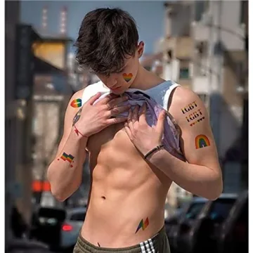 Hohamn Rainbow Temporary Tattoos for Fun Pride Celebrations